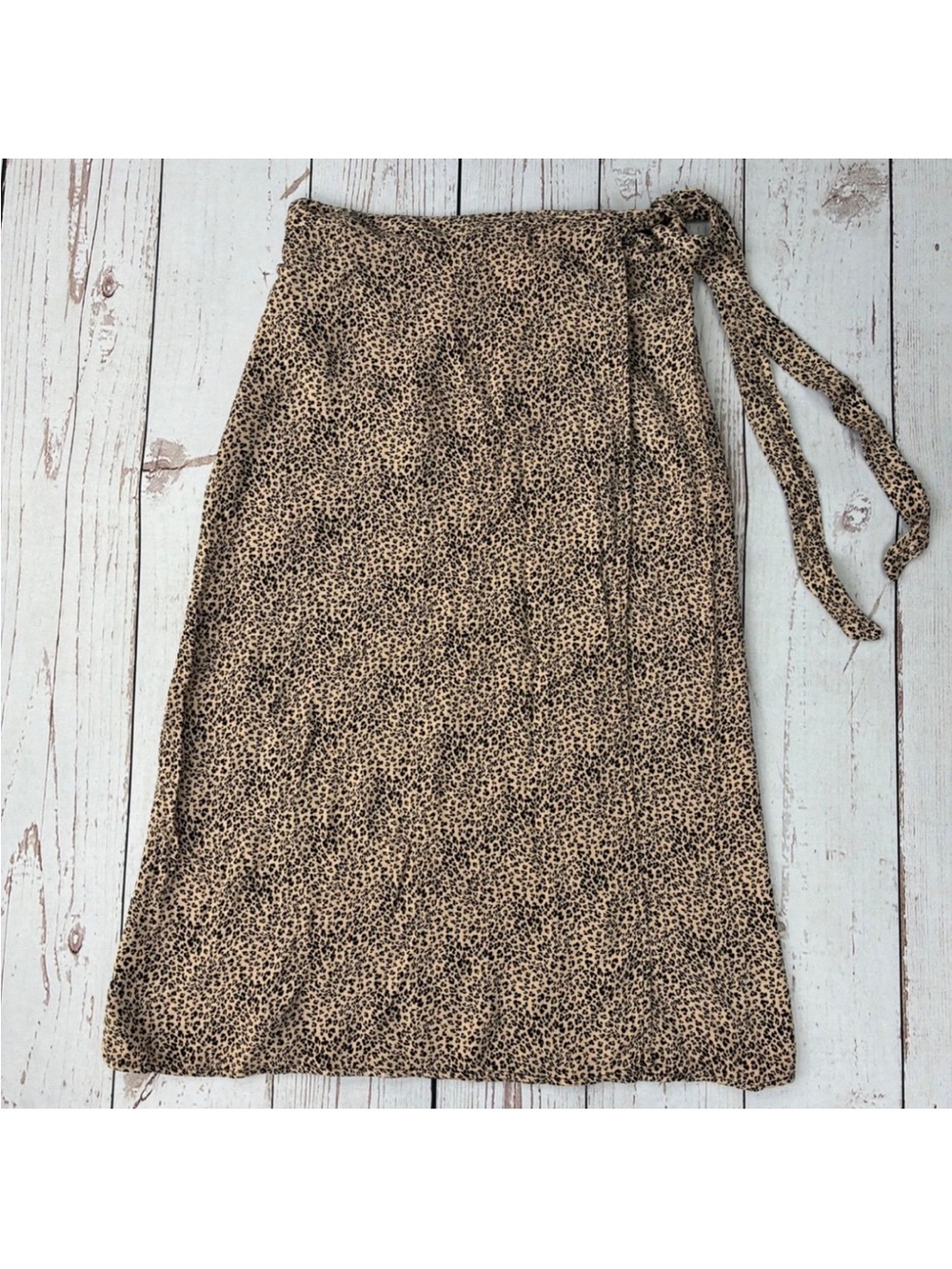 Urban Romantics Women's Leopard Print Wrap Skirt - Flowy Wrap Skirt